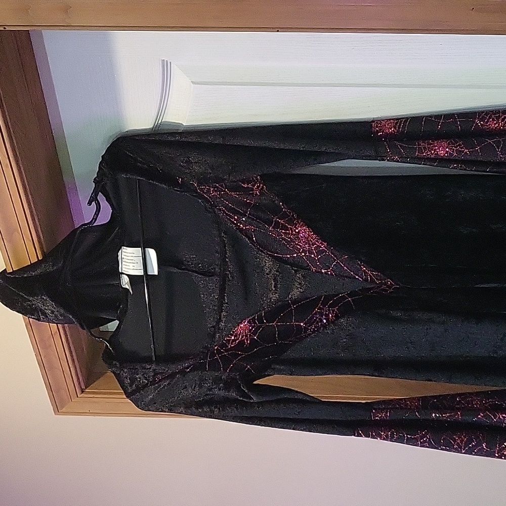 Witch Vampire Dress Women Gothic Hooded Dress Black Halloween Medium